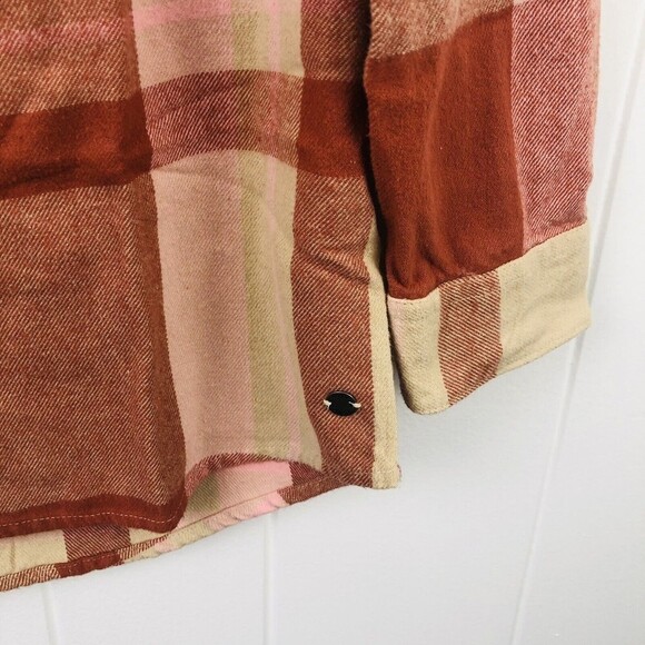 Roxy Womens Let It Go Long Sleeve Flannel Shirt X-Small - Picture 10 of 14